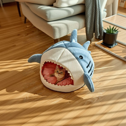 Luxury Plush Shark Pet Bed